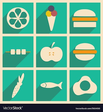 Flat with shadow concept and mobile application vector image