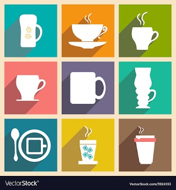 Flat with shadow concept and mobile application vector image