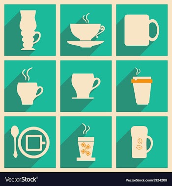 Flat with shadow concept and mobile application vector image