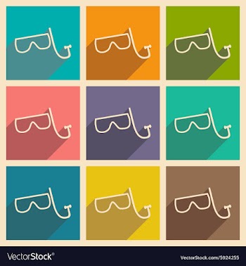 Flat with shadow concept and mobile application vector image