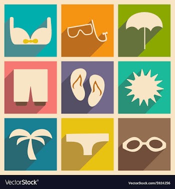 Flat with shadow concept and mobile application vector image