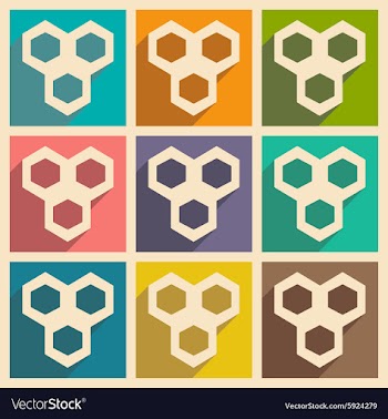 Flat with shadow concept and mobile application vector image