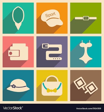 Flat with shadow concept and mobile application vector image