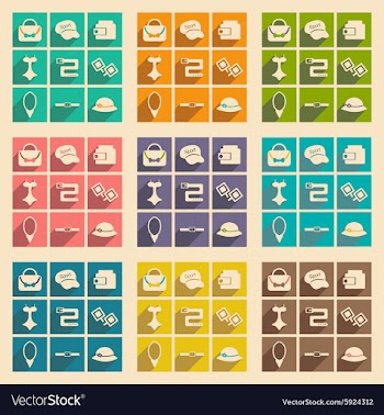 Flat with shadow concept and mobile application vector image