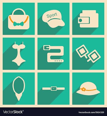 Flat with shadow concept and mobile application vector image