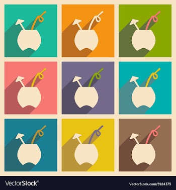 Flat with shadow concept and mobile application vector image