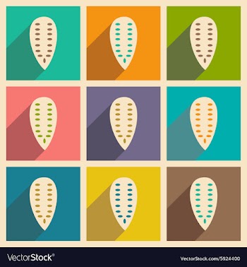 Flat with shadow concept and mobile application vector image