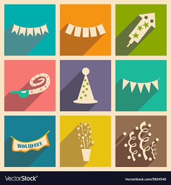 Flat with shadow concept and mobile application vector image