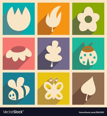 Flat with shadow concept and mobile application vector image