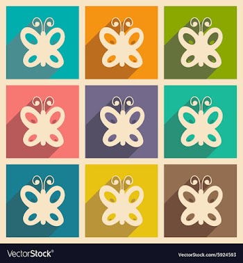 Flat with shadow concept and mobile application vector image
