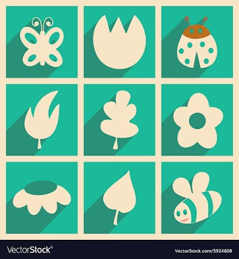 Flat with shadow concept and mobile application vector image