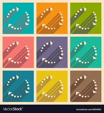 Flat with shadow concept and mobile application vector image