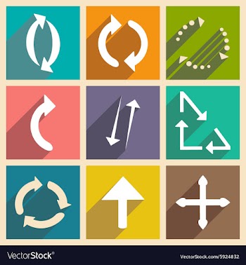 Flat with shadow concept and mobile application vector image