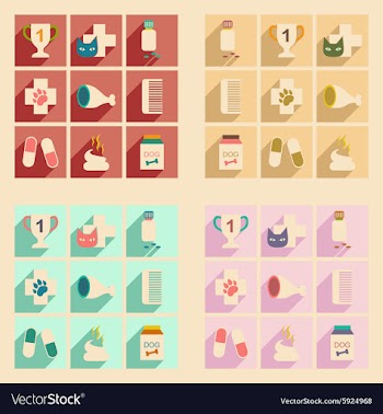 Flat with shadow concept and mobile application vector image
