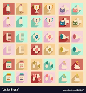 Flat with shadow concept and mobile application vector image
