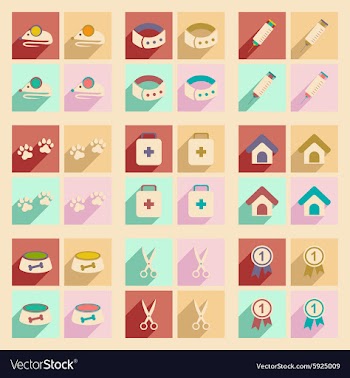 Flat with shadow concept and mobile application vector image