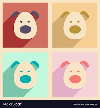 Flat with shadow concept and mobile application vector image