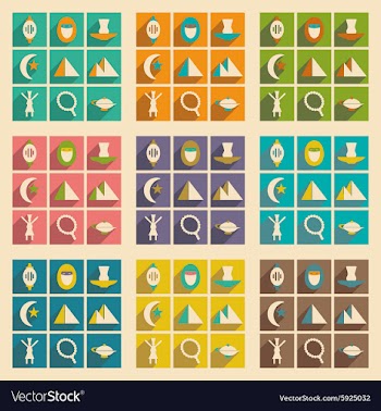 Flat with shadow concept and mobile application vector image