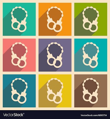 Flat with shadow concept and mobile application vector image
