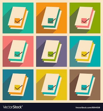 Flat with shadow concept and mobile application vector image