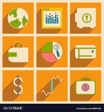 Flat with shadow concept and mobile application vector image