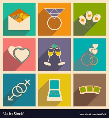 Flat with shadow concept and mobile application vector image