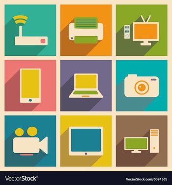 Flat with shadow concept and mobile application vector image