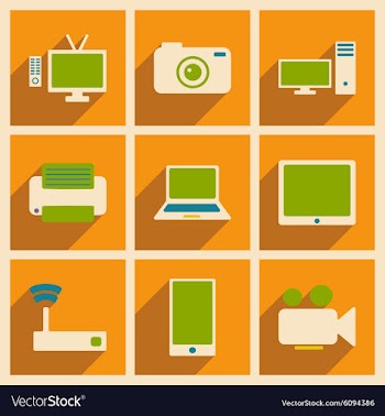 Flat with shadow concept and mobile application vector image
