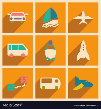 Flat with shadow concept and mobile application vector image