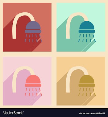 Flat with shadow concept and mobile application vector image