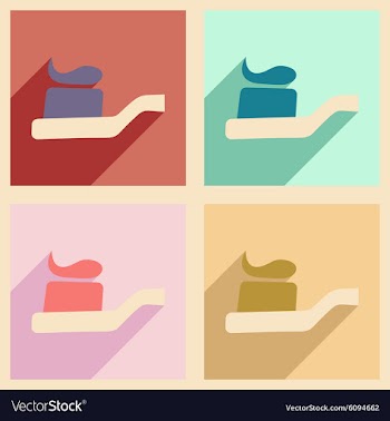 Flat with shadow concept and mobile application vector image