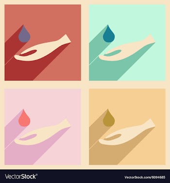 Flat with shadow concept and mobile application vector image