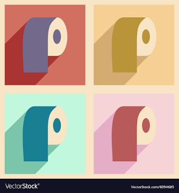 Flat with shadow concept and mobile application vector image