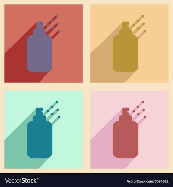 Flat with shadow concept and mobile application vector image