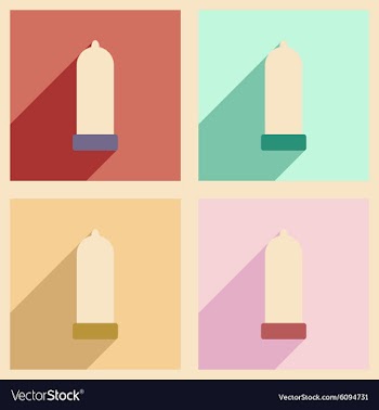 Flat with shadow concept and mobile application vector image