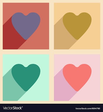 Flat with shadow concept and mobile application vector image