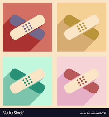 Flat with shadow concept and mobile application vector image