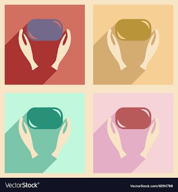 Flat with shadow concept and mobile application vector image