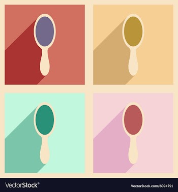 Flat with shadow concept and mobile application vector image