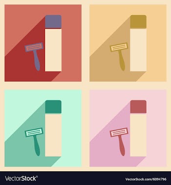 Flat with shadow concept and mobile application vector image