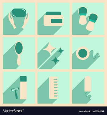 Flat with shadow concept and mobile application vector image