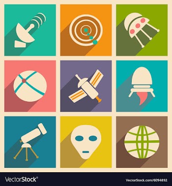 Flat with shadow concept and mobile application vector image