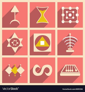 Flat with shadow concept and mobile application vector image