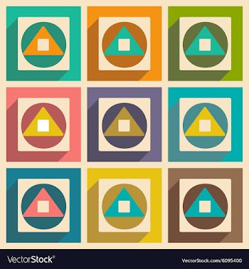 Flat with shadow concept and mobile application vector image