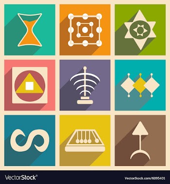 Flat with shadow concept and mobile application vector image
