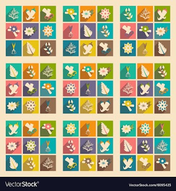Flat with shadow concept and mobile application vector image