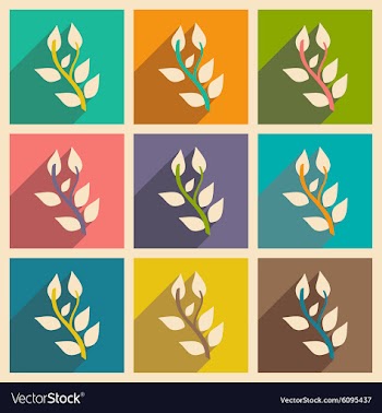 Flat with shadow concept and mobile application vector image