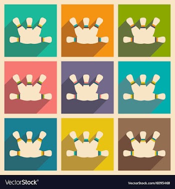 Flat with shadow concept and mobile application vector image