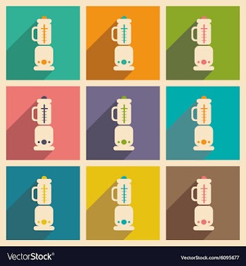 Flat with shadow concept and mobile application vector image