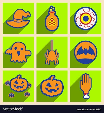 Flat with shadow concept and mobile application vector image